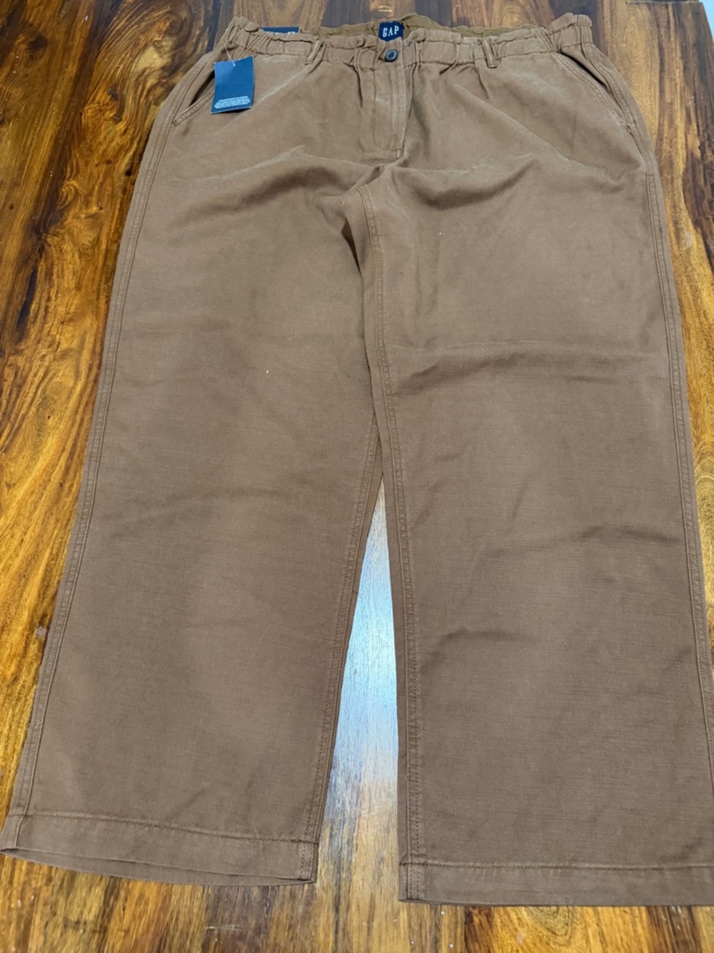 NWT GAP Chestnut Wide Leg Pants XXL | Soft Flowy | Business Casual | Travel